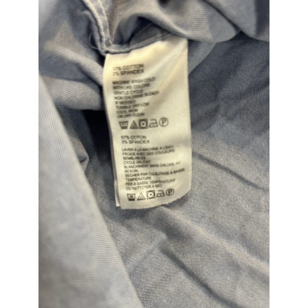 Tommy Bahama Mens XL Cotton/Spandex LS Button Down Shirt Light Blue Solid - Picture 7 of 8
